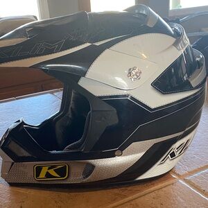 Black and White Motorcycle Helmet